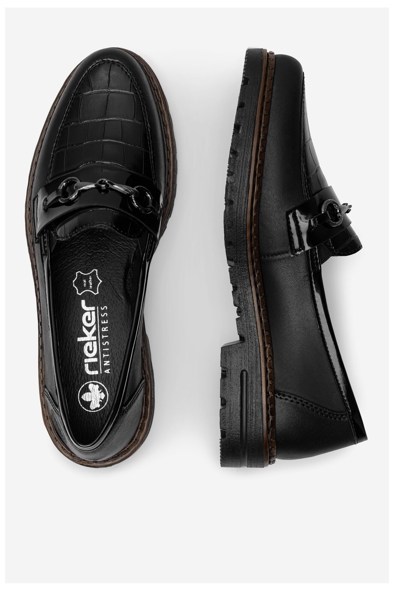 Mokaszin Rieker 54862-01 FEKETE