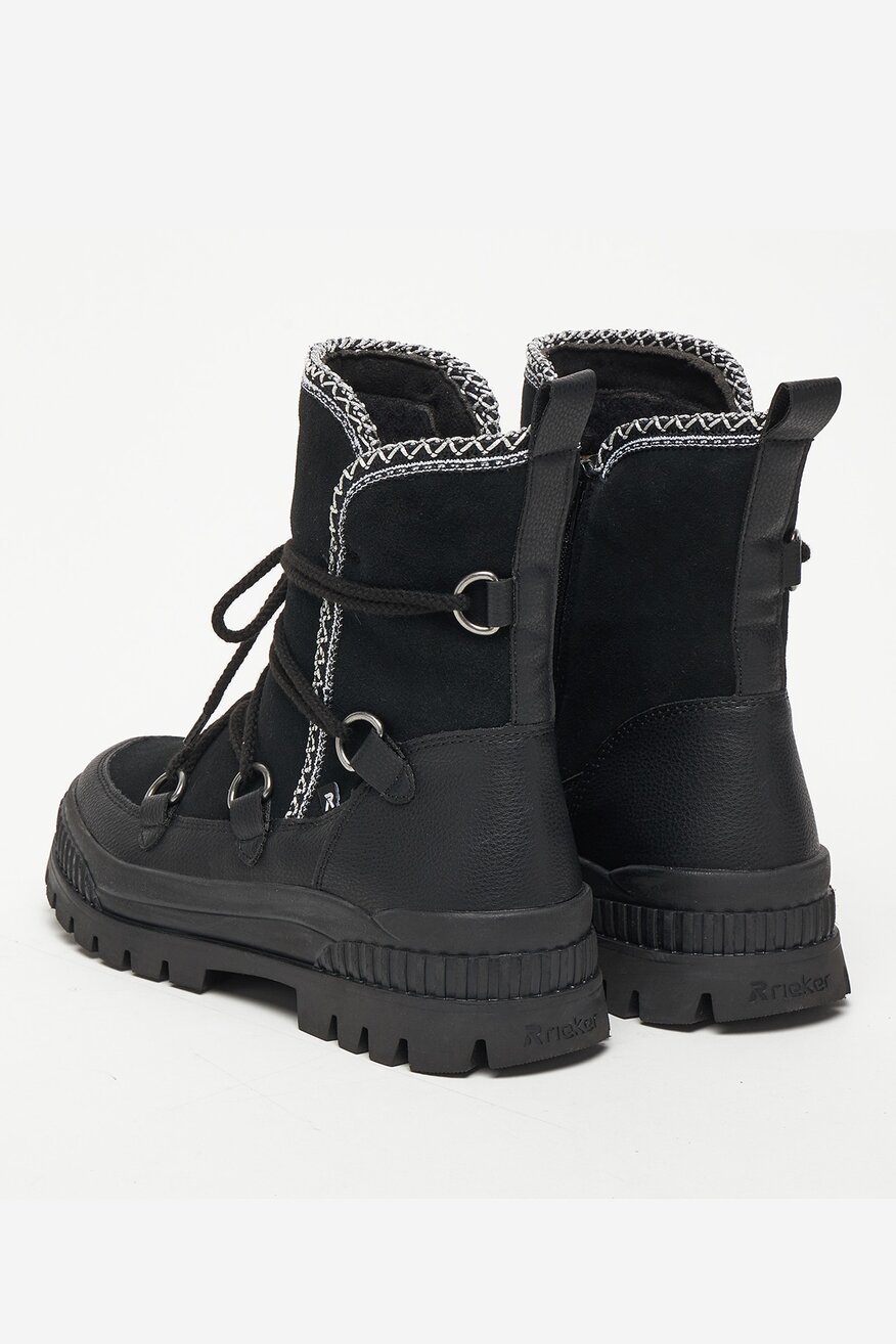 
                Rieker - Śniegowce zamszowe ocieplane - 2230085543699