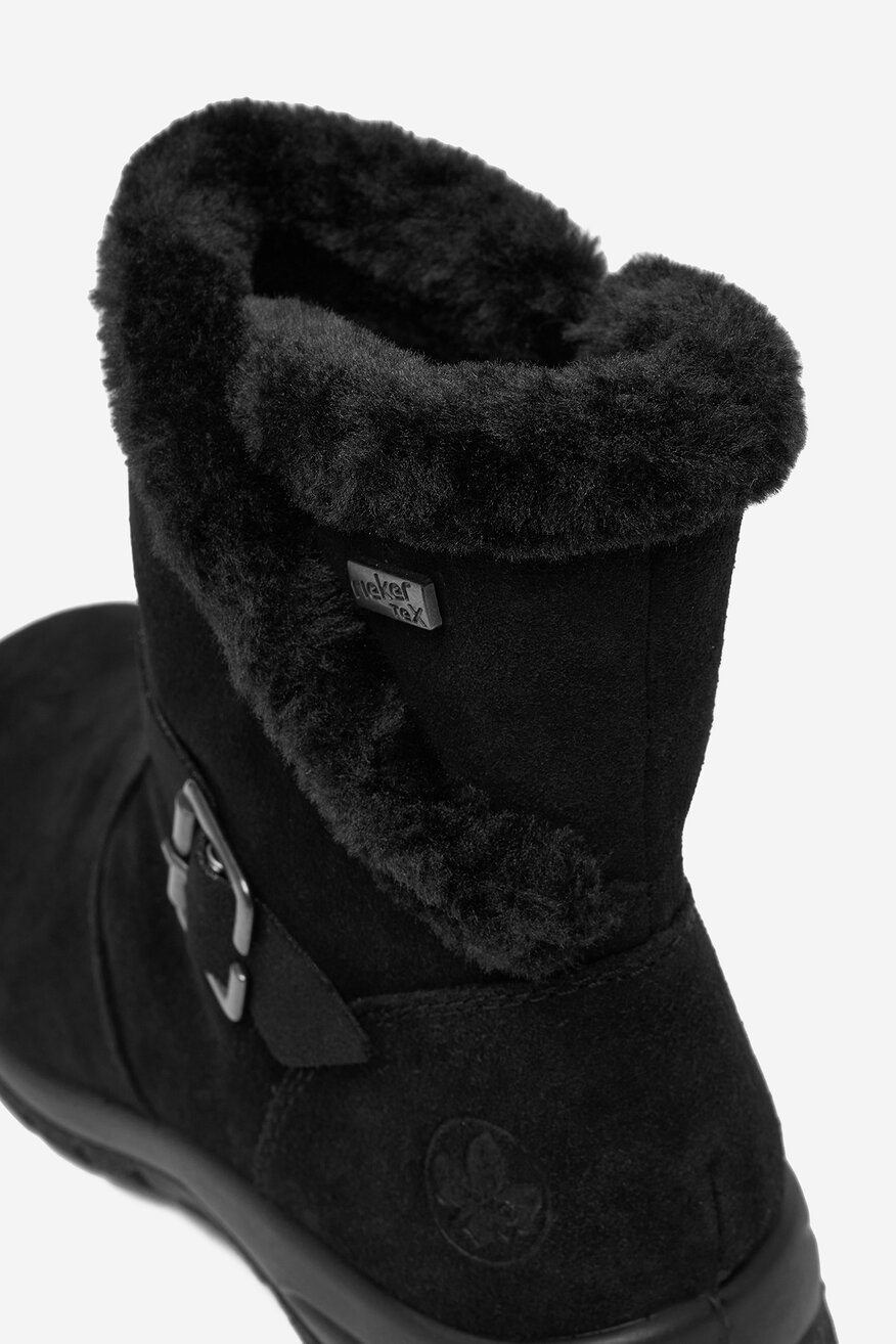 
                Rieker - Botki zamszowe ocieplane - 2230085550154