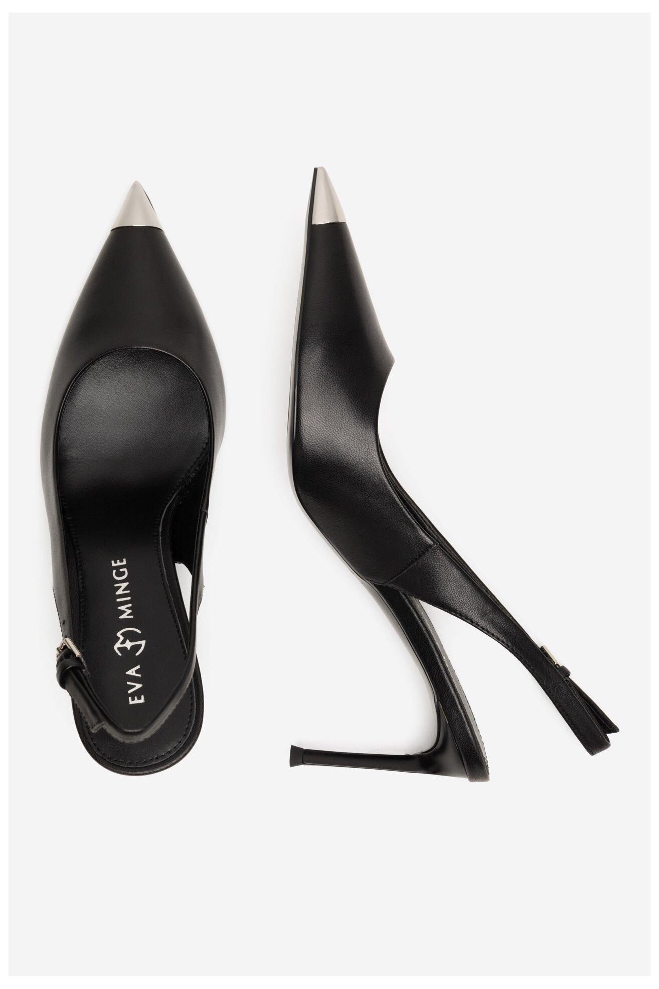 Pantofi cu toc EVA MINGE LIA-V1538-235-1 NEGRU