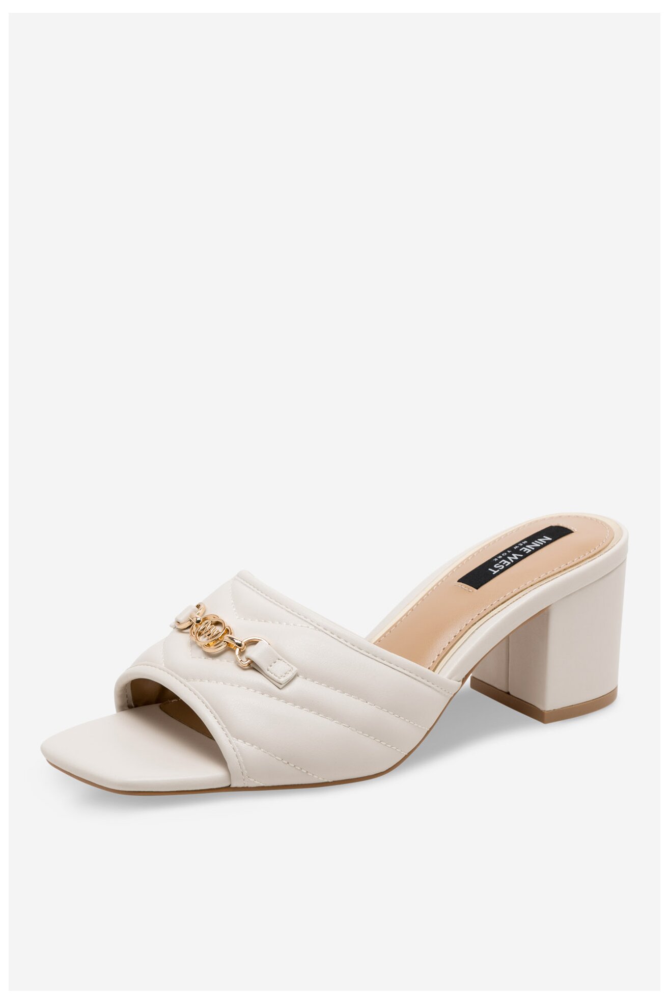 Pantofle NINE WEST 123AL0687 BÍLÁ