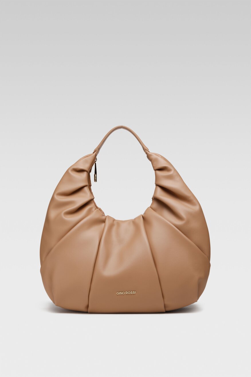 
                Gino Rossi - Skórzana torebka beżowa - 5904248529529