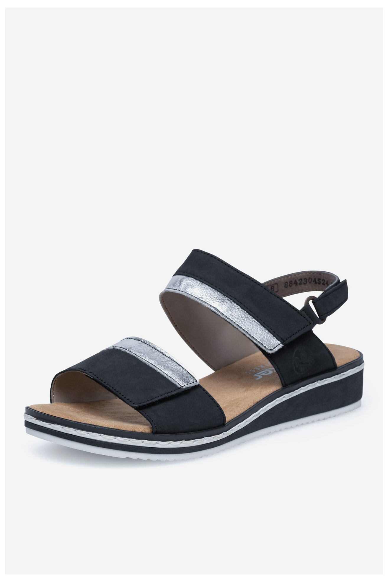 Szandál Rieker V36B9-14 FEKETE