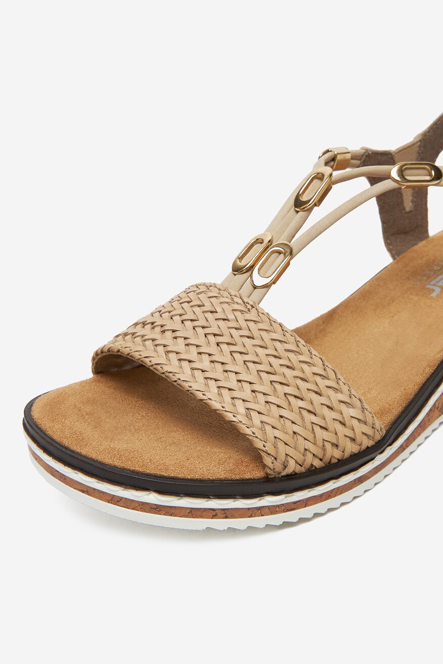 
                Rieker - Sandały na koturnie - 2230078407199