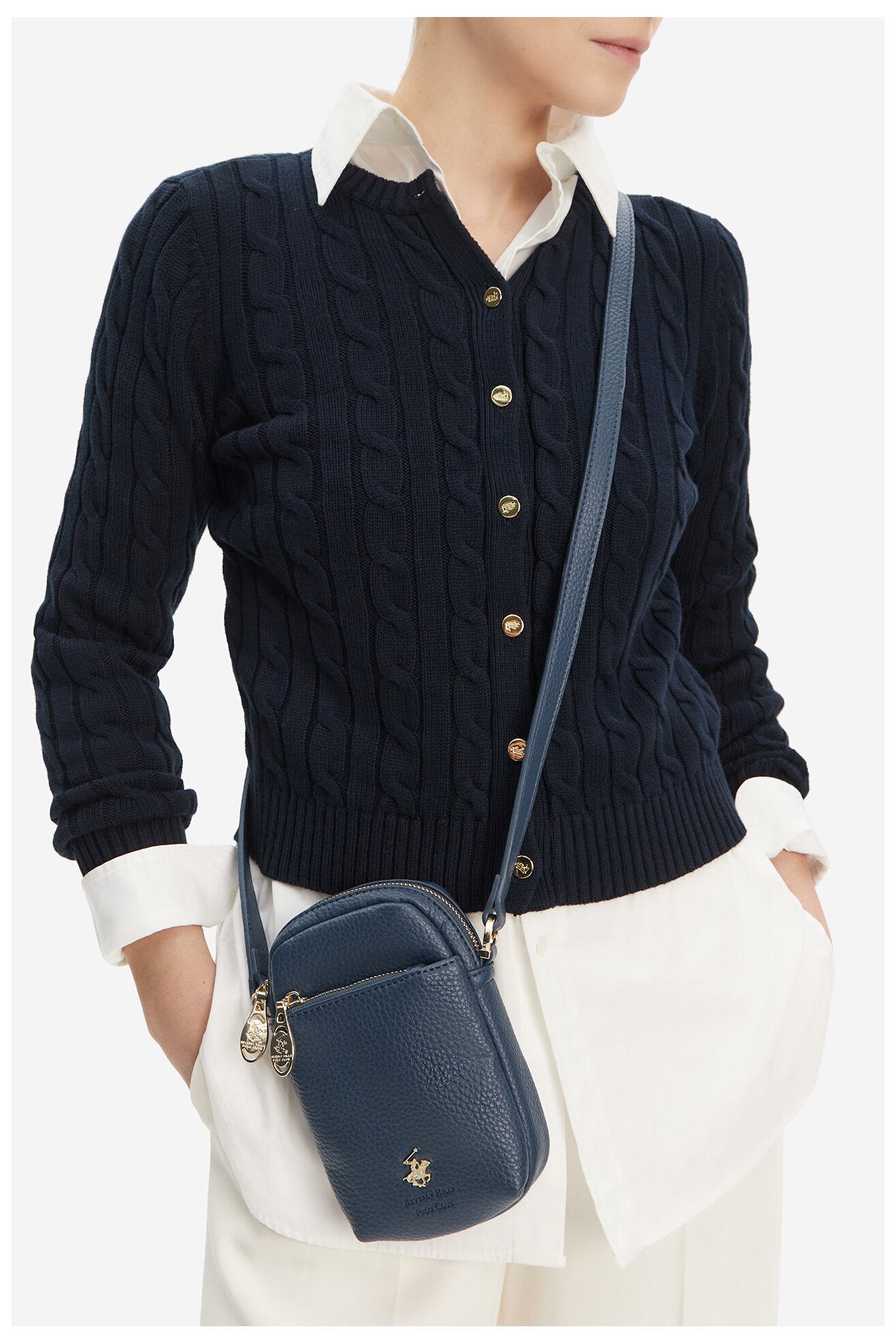 Torebka Beverly Hills Polo Club C-BHPC-L-004-08 Granatowy