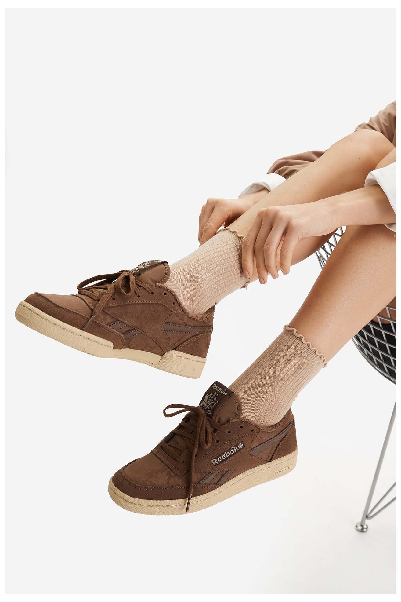 Obuwie sportowe Reebok EO-CLUB C REVENGE VINTAGE II 100244746 Brązowy