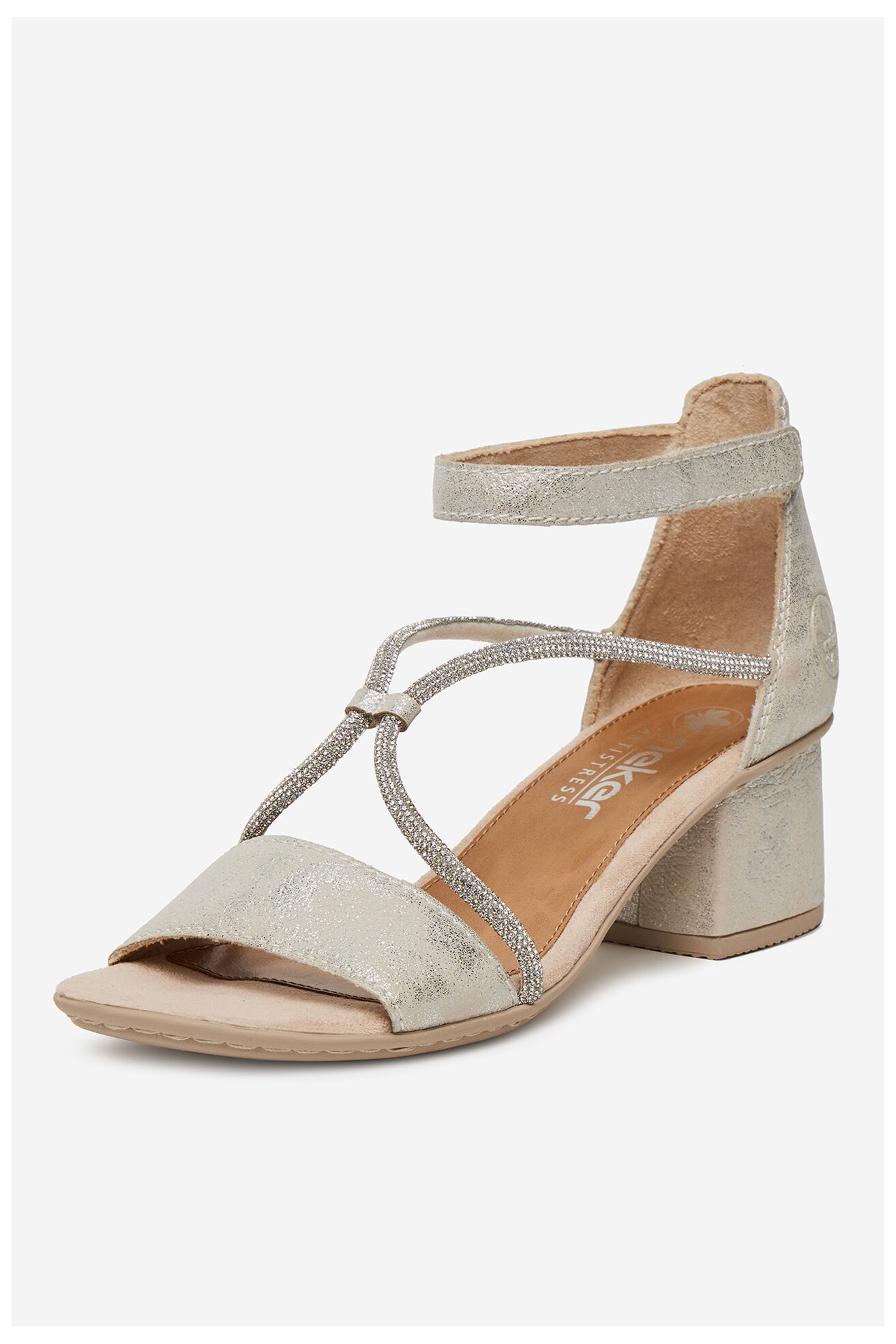 Sandały Rieker 64654-40 Srebrny