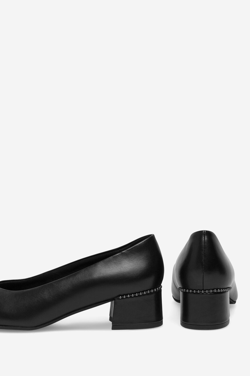 Lasocki - Czółenka skórzane na słupku - 5905588403005