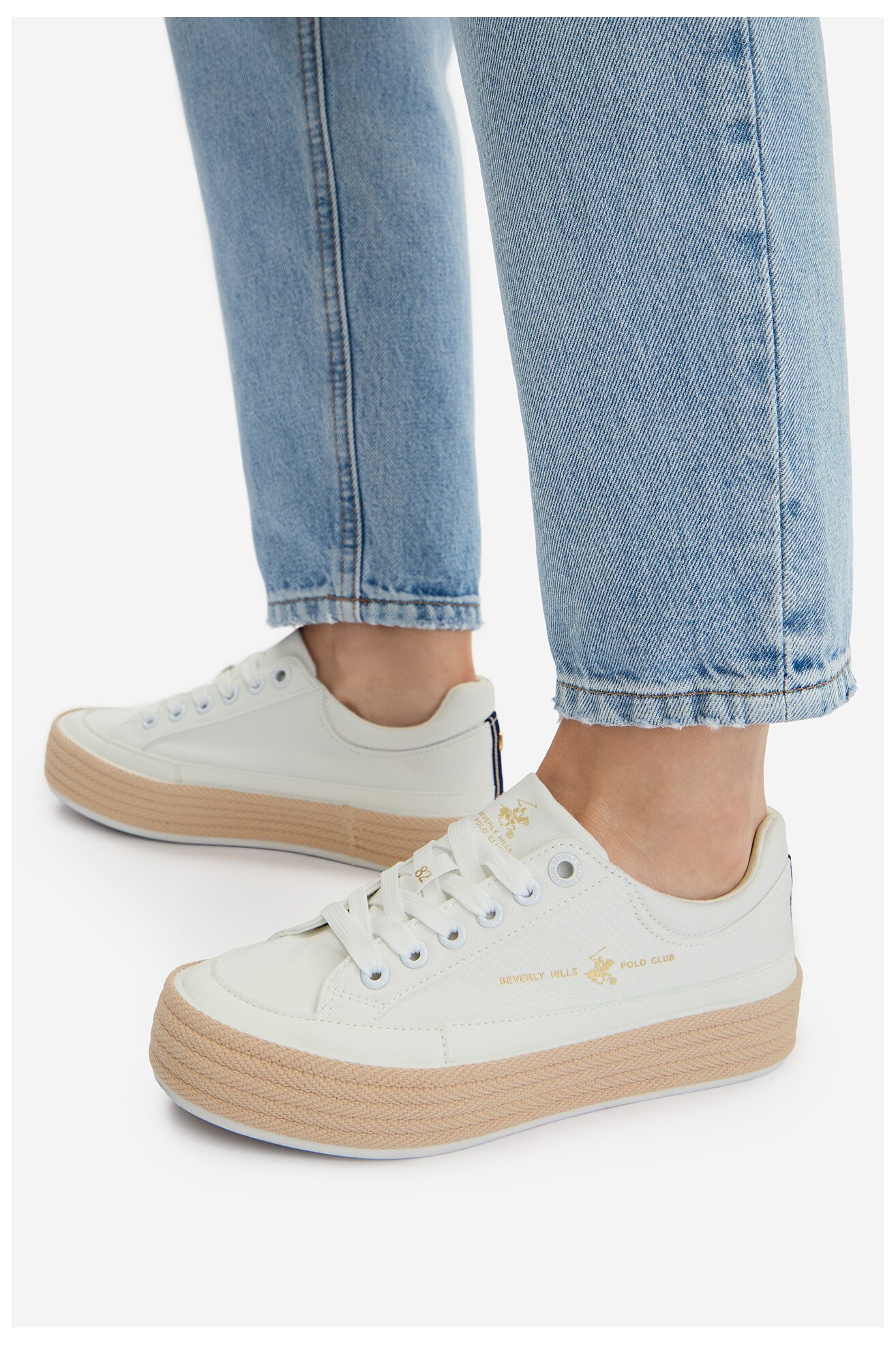 Espadryle Beverly Hills Polo Club CEO-WSS21536-01 Biały