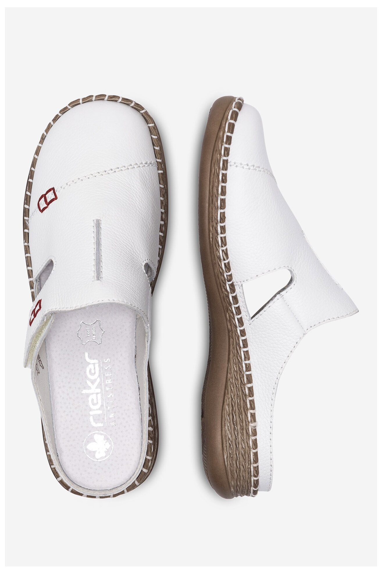 Klapki Rieker 46462-80 Biały