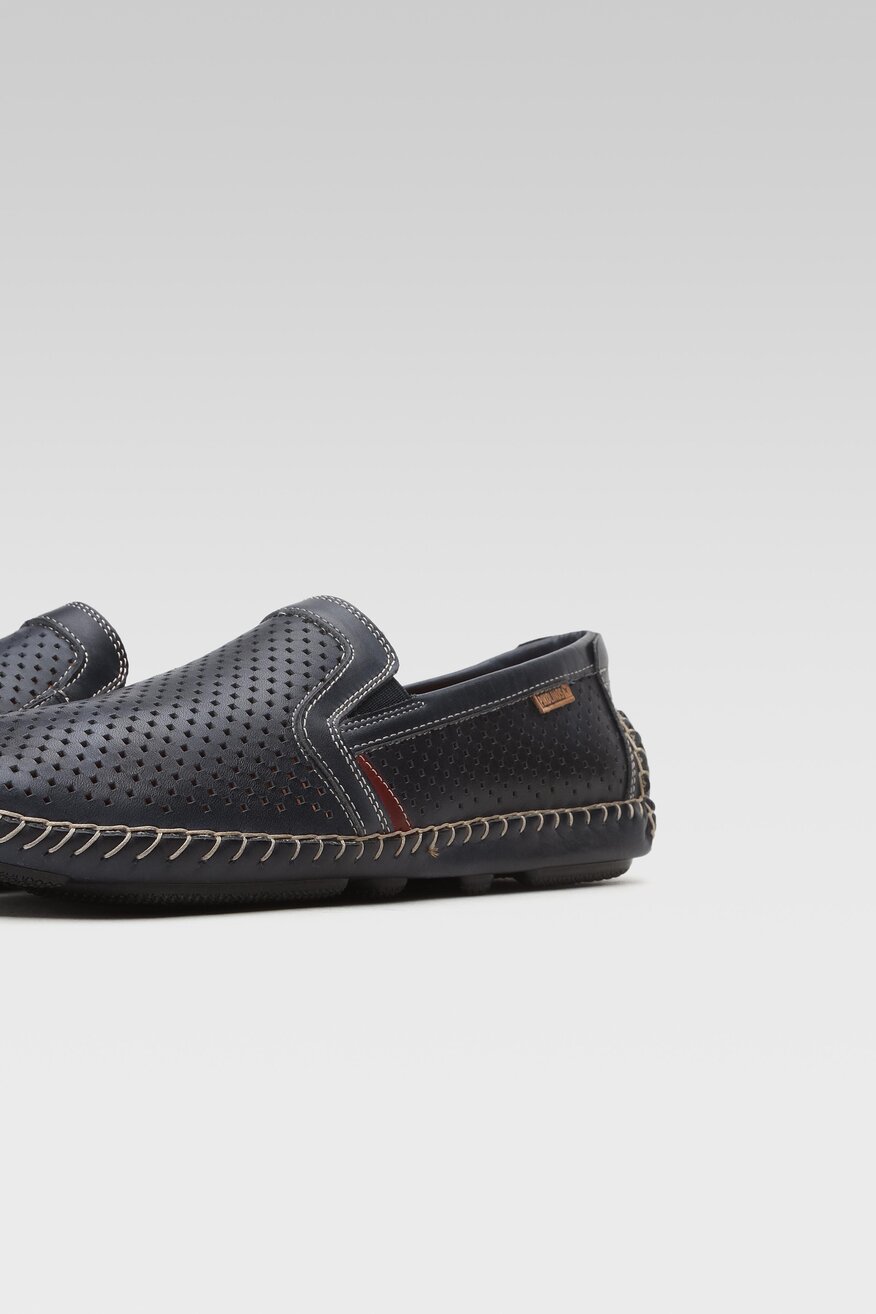 Pikolinos - Skórzane mokasyny ażurowe - 5904248217013