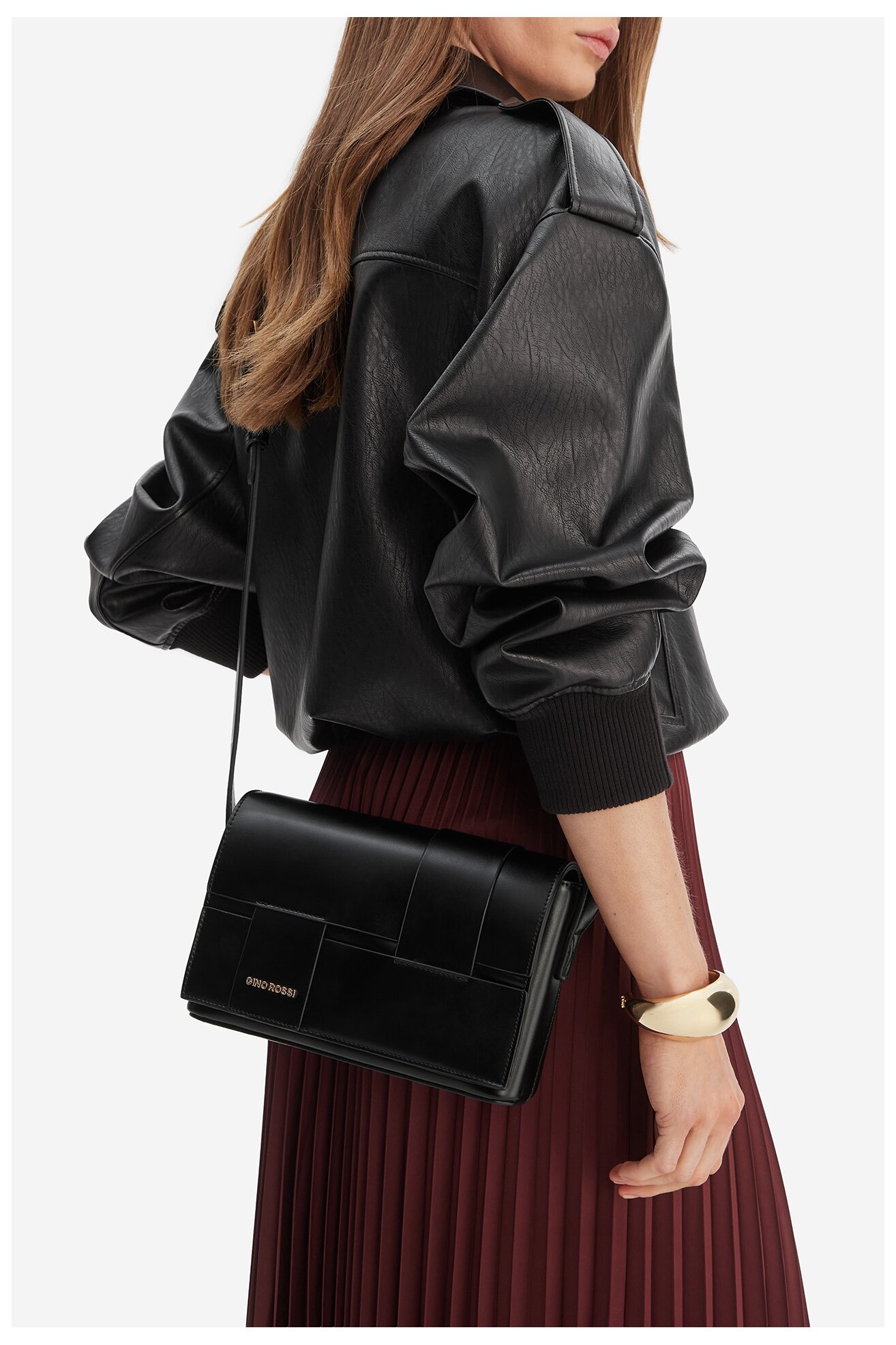 Сумка З Ремінцем Gino Rossi C-KY185 ЧОРНИЙ