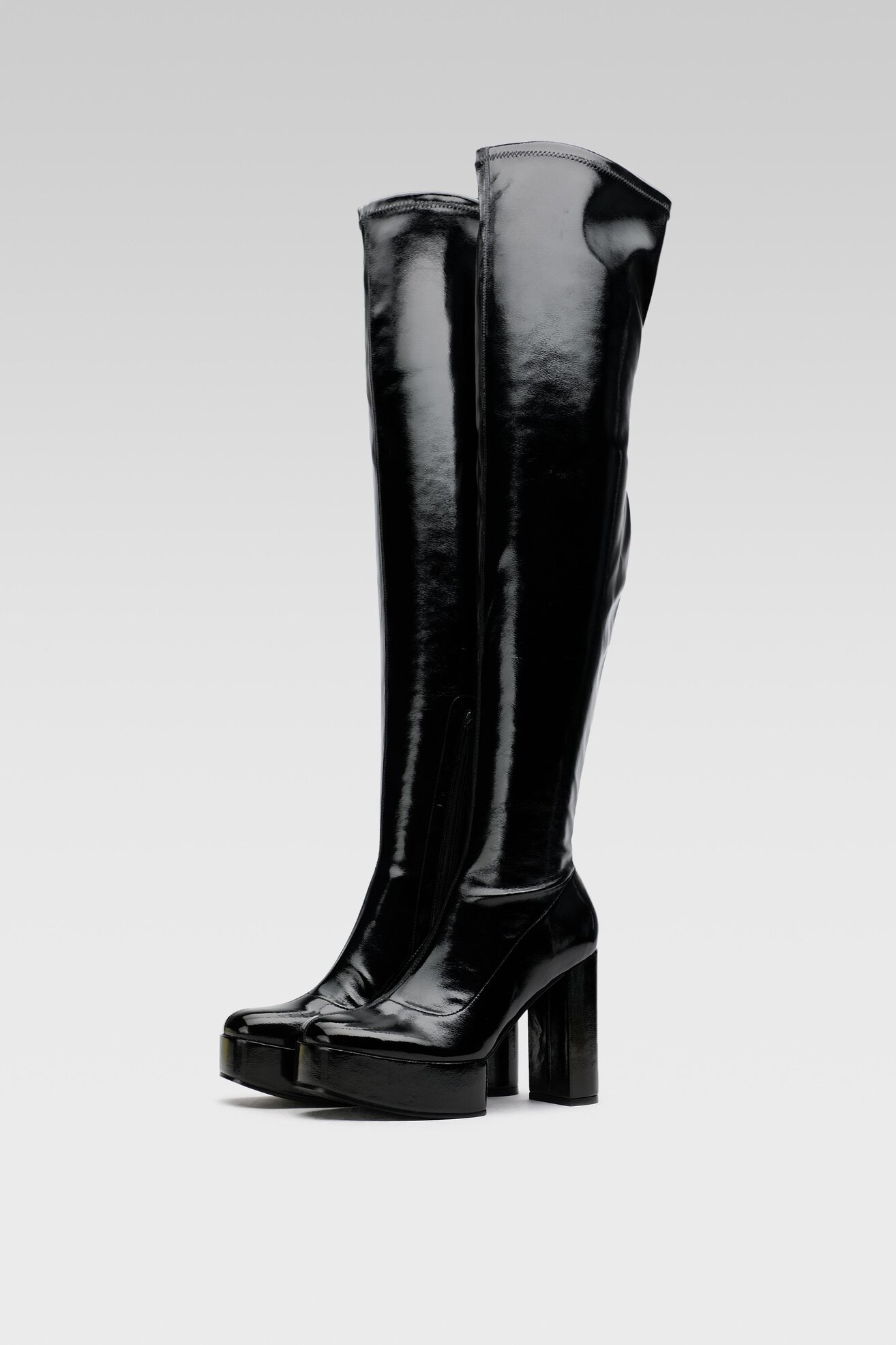 Kozaki Jenny Fairy GLOSSY-01KW Czarny