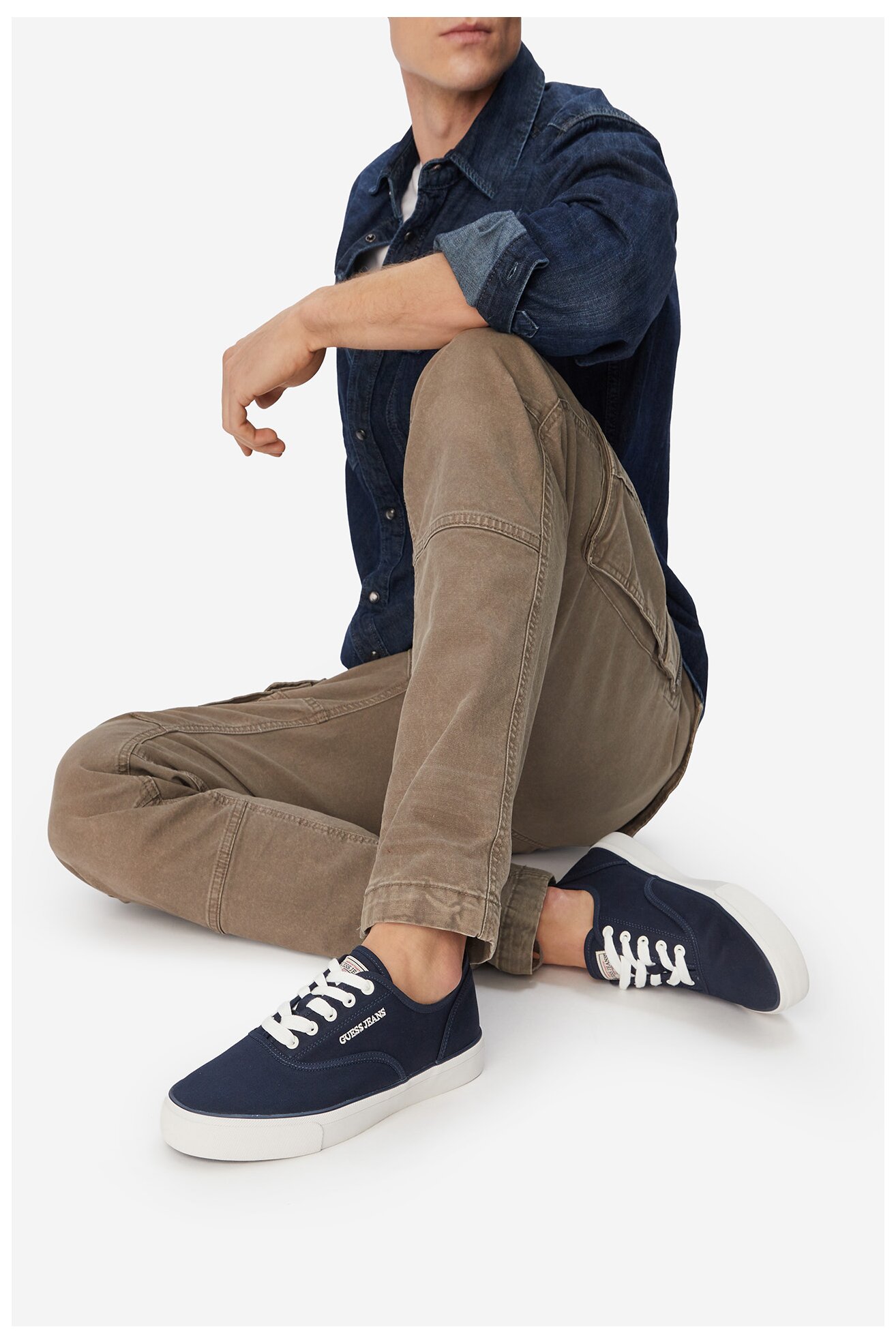 Platnena obuća GUESS JEANS CWBEO-ROCKFORD-01 WE KOBALT PLAVA