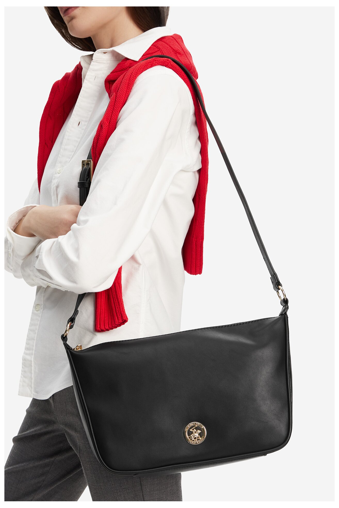 Дамска чанта Beverly Hills Polo Club C-BHPC-L-001-08 ЧЕРЕН