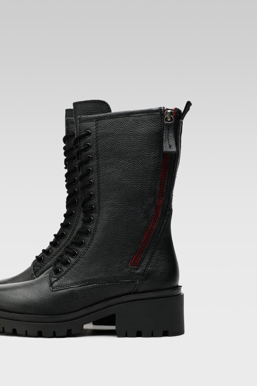 
                Lasocki - Skórzane trzewiki czarne - 5904248984809