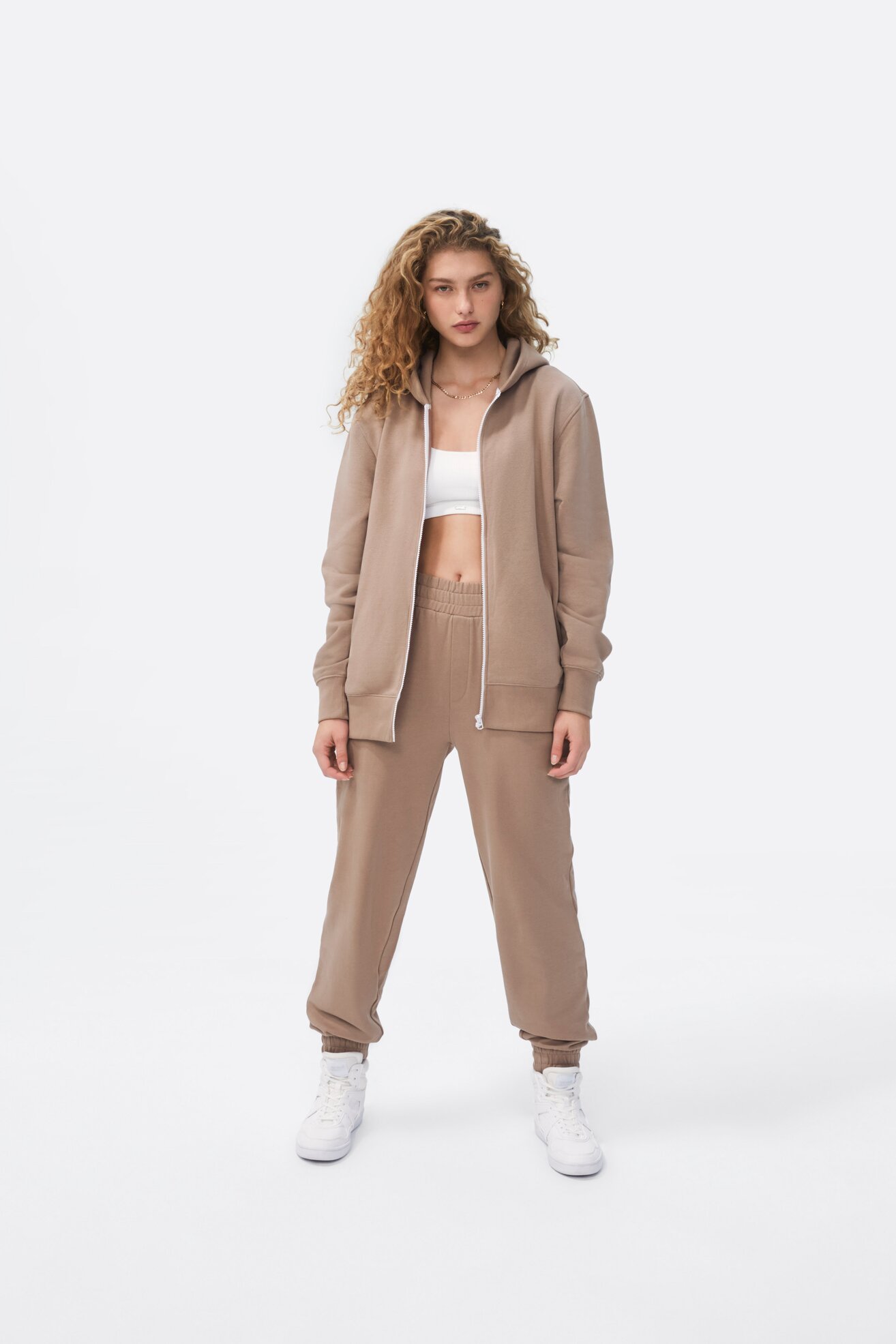 Bluza zip Sprandi SP22-BLDR100 Brązowy