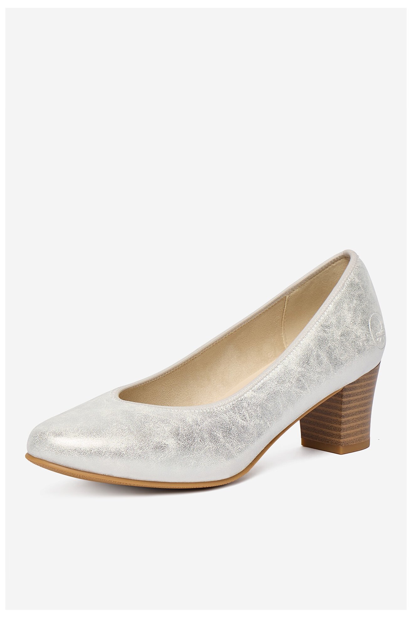 Czółenka Rieker CEO-44650-90 Srebrny