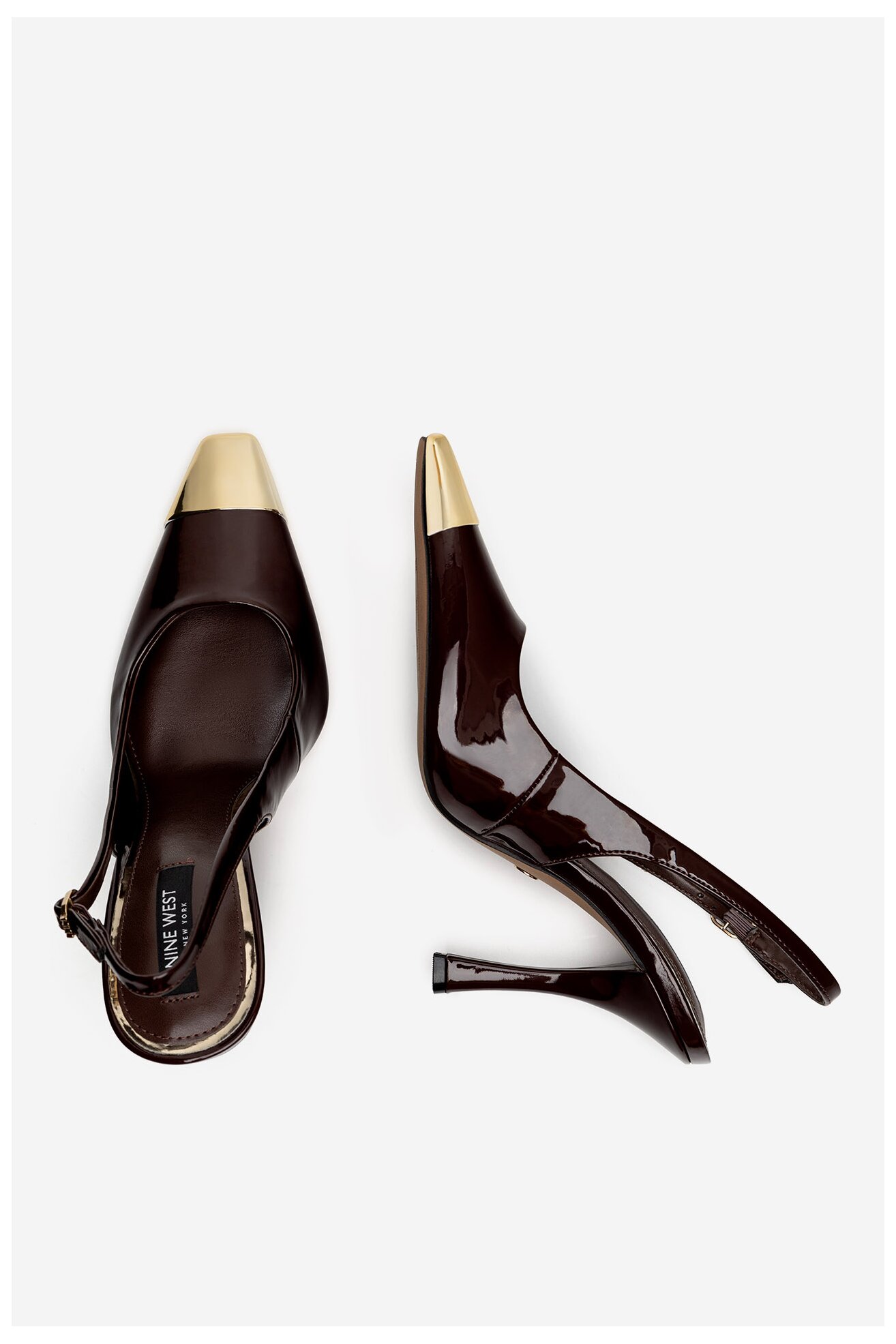 Körömcipő NINE WEST WFA3376-1 BARNA