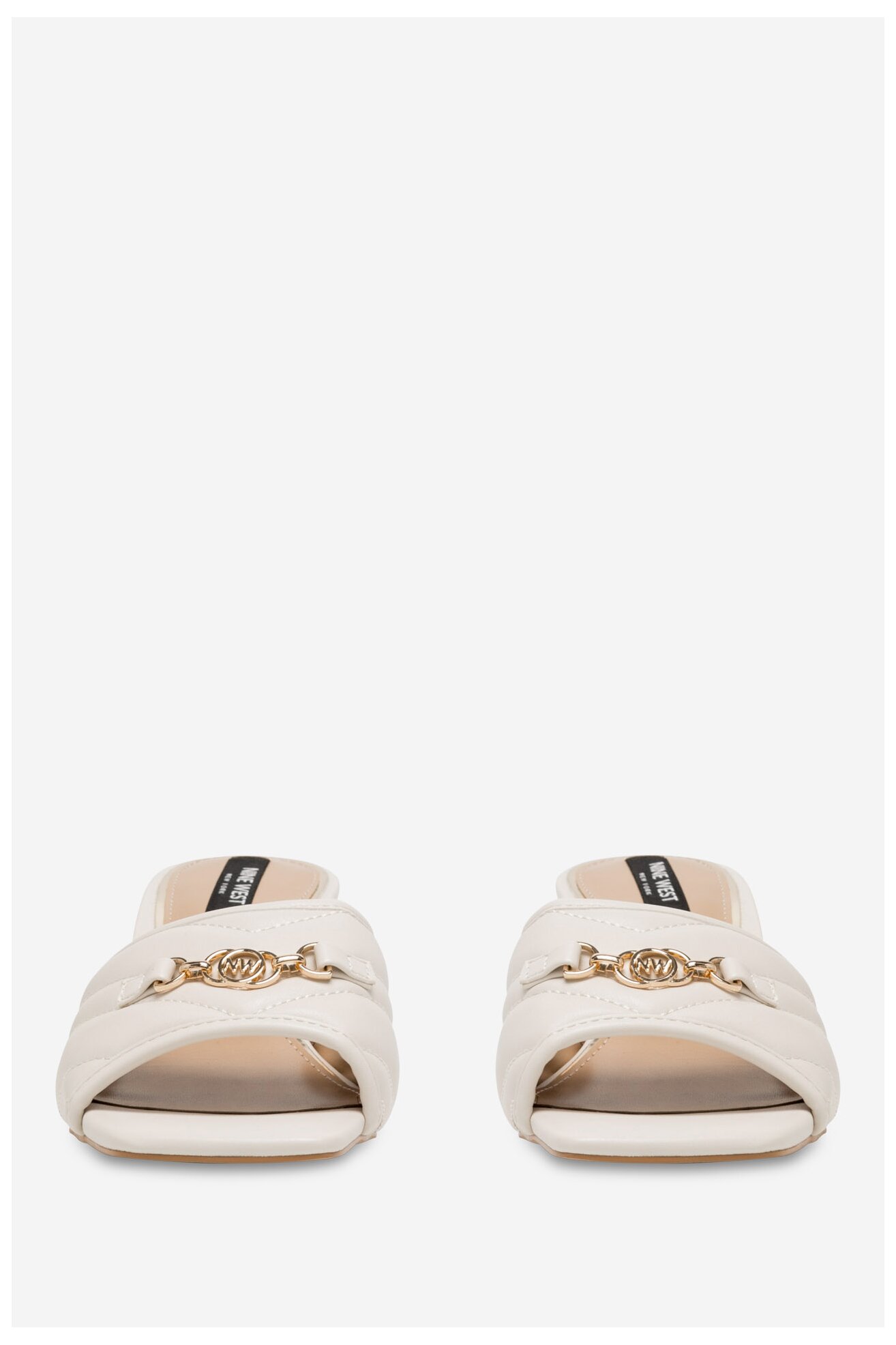 Pantofle NINE WEST 123AL0687 BÍLÁ