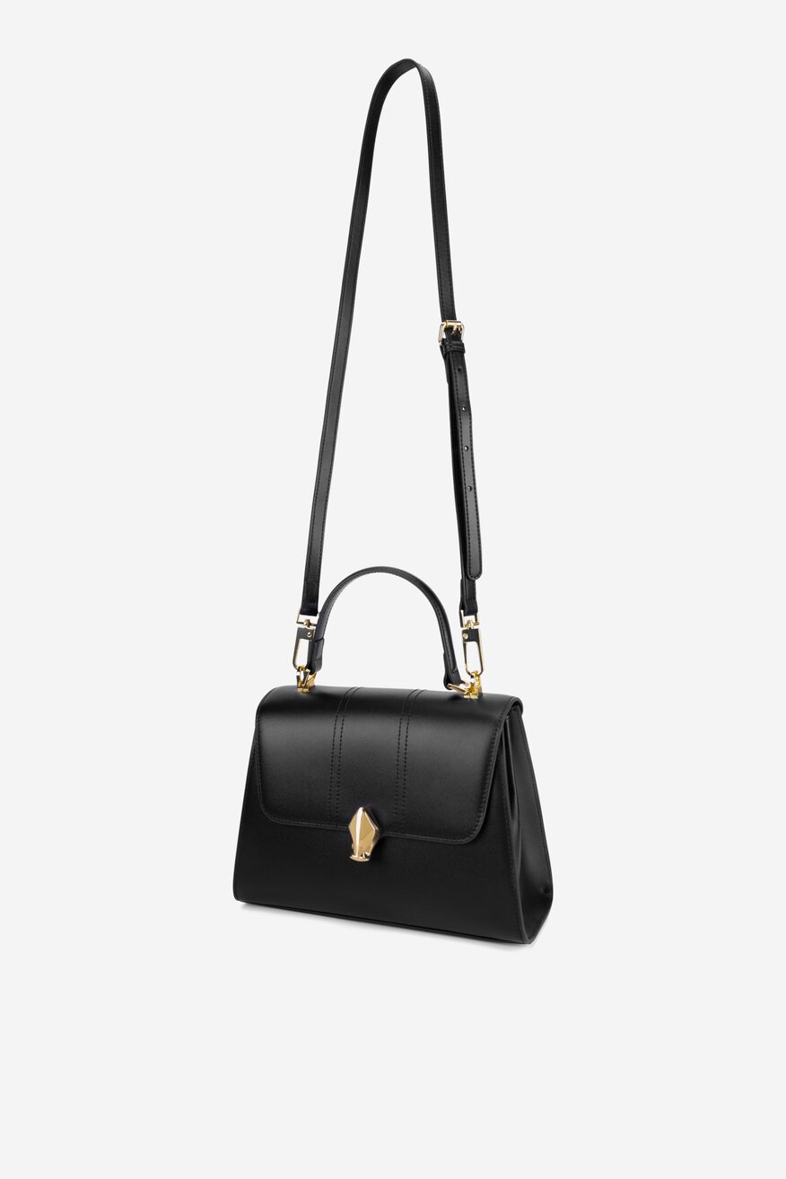 
                Gino Rossi - Średnia skórzana torebka kuferek - 5903419772986