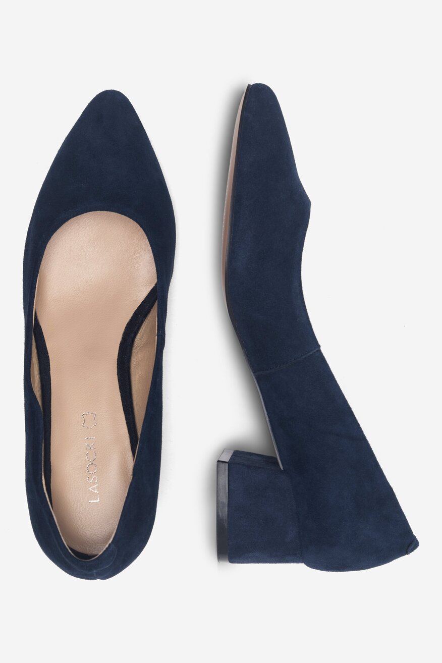 
                Lasocki - Czółenka skórzane na słupku - 5904862952444