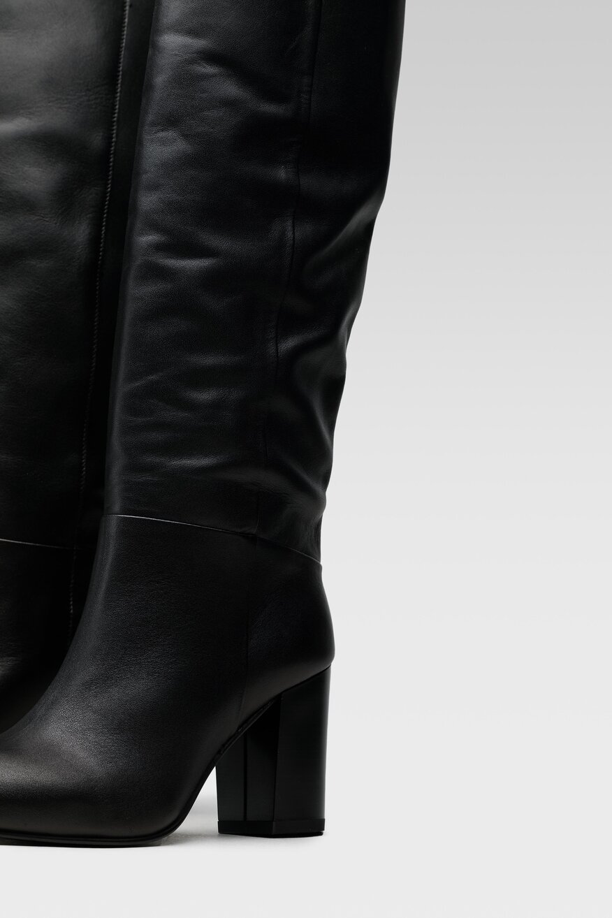 
                Gino Rossi - Skórzane kozaki czarne - 5904248029128