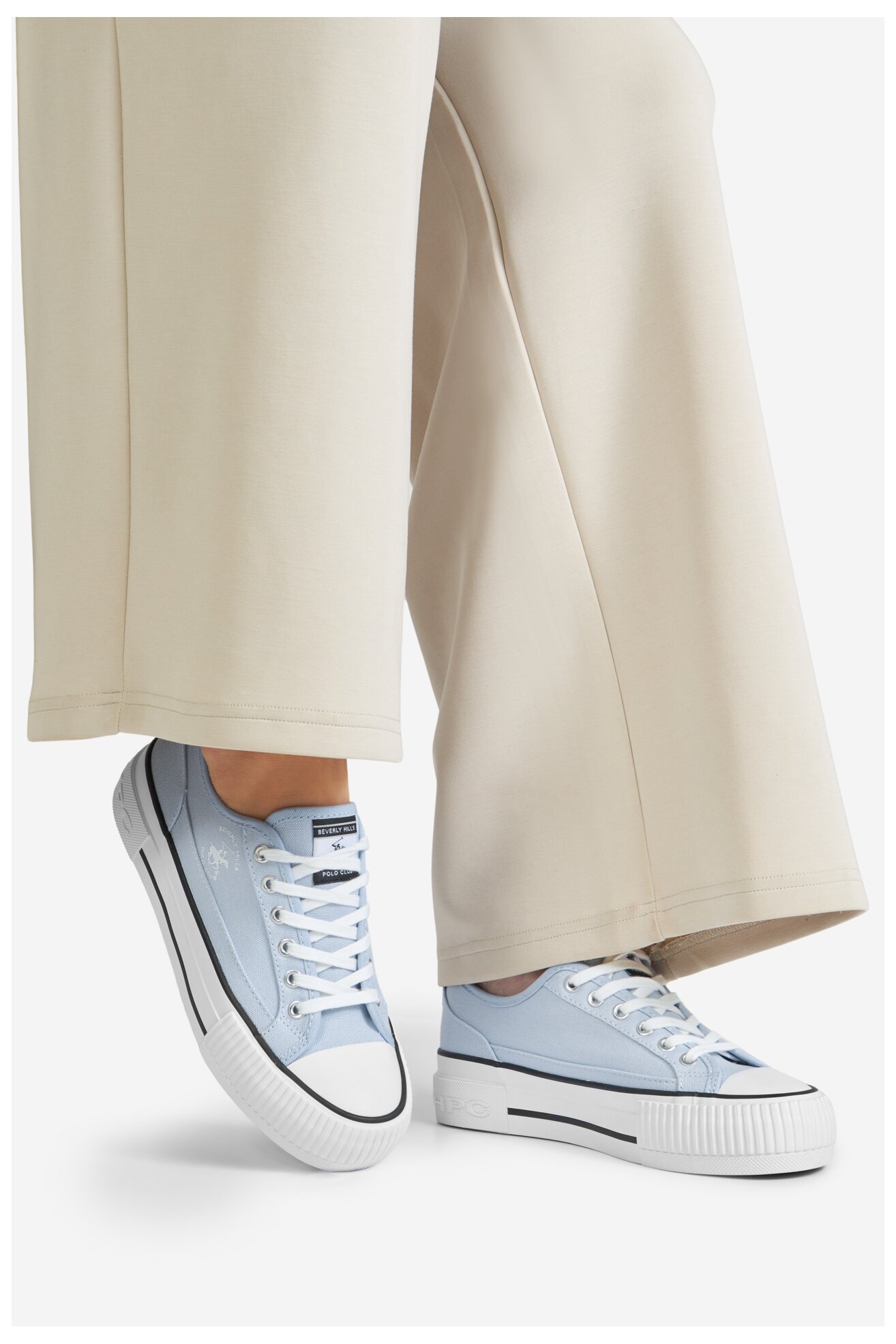 Plátěná obuv Beverly Hills Polo Club V12-842 BLANKYTNĚ MODRÁ