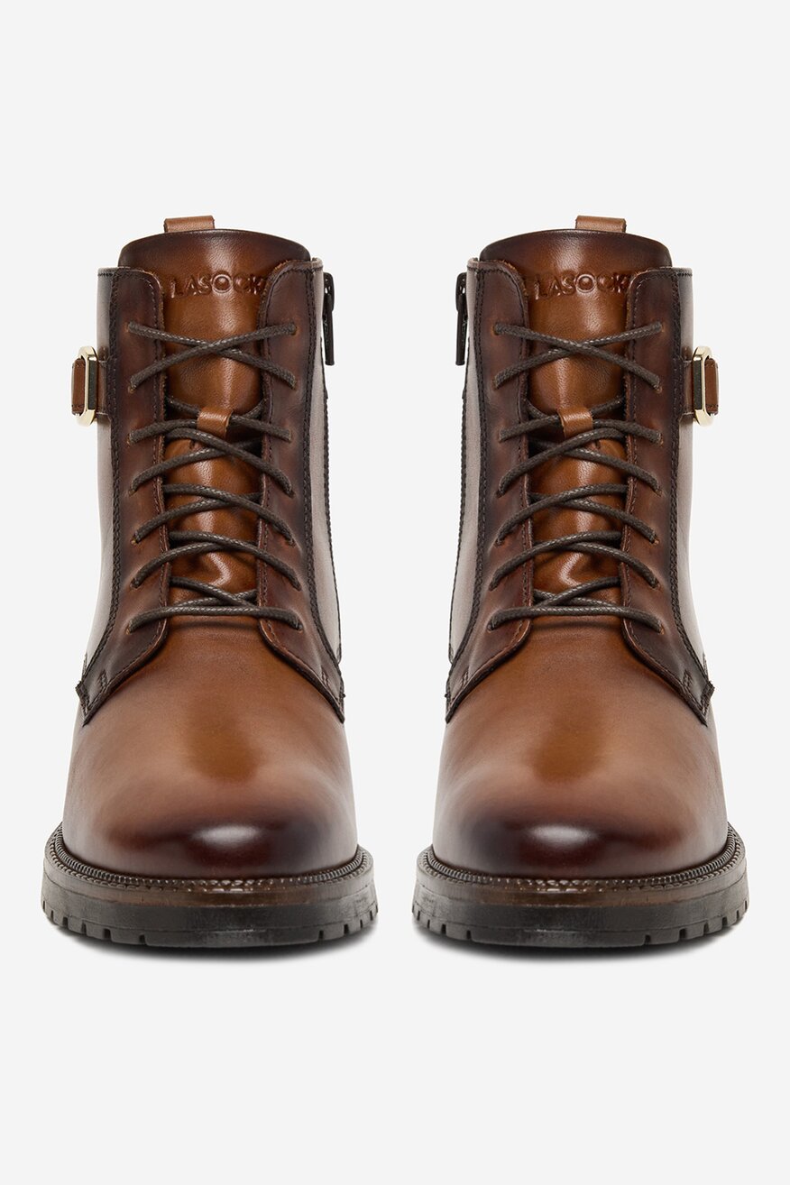 Lasocki - Trzewiki skórzane ocieplane - 5906751372517