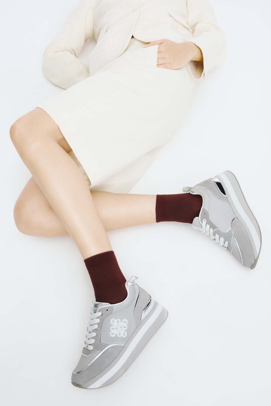 Sneakerși NINE WEST ARGINTIU - 5906751159590