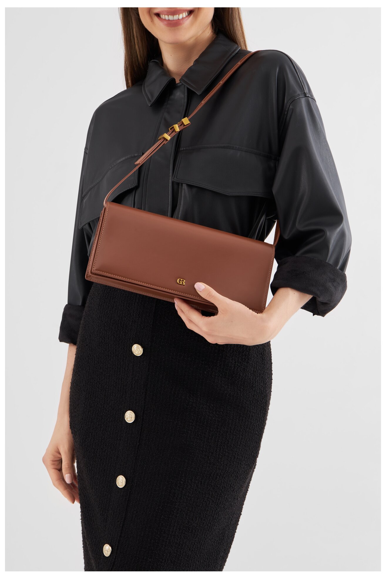 Torebka Gino Rossi RITA-CS9728 Brązowy ciemny