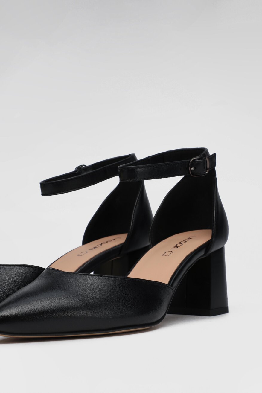 Lasocki - Skórzane czółenka na obcasie - 5903698312675