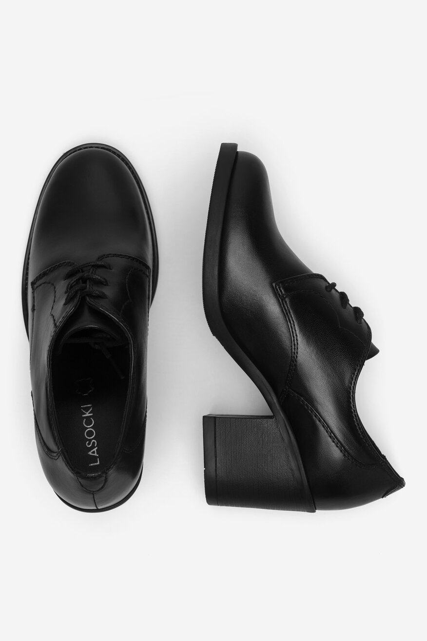 
                Lasocki - Półbuty skórzane na słupku - 5905588932635