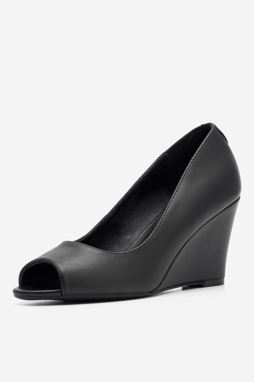 Lasocki - Skórzane czółenka czarne - 5904862498850