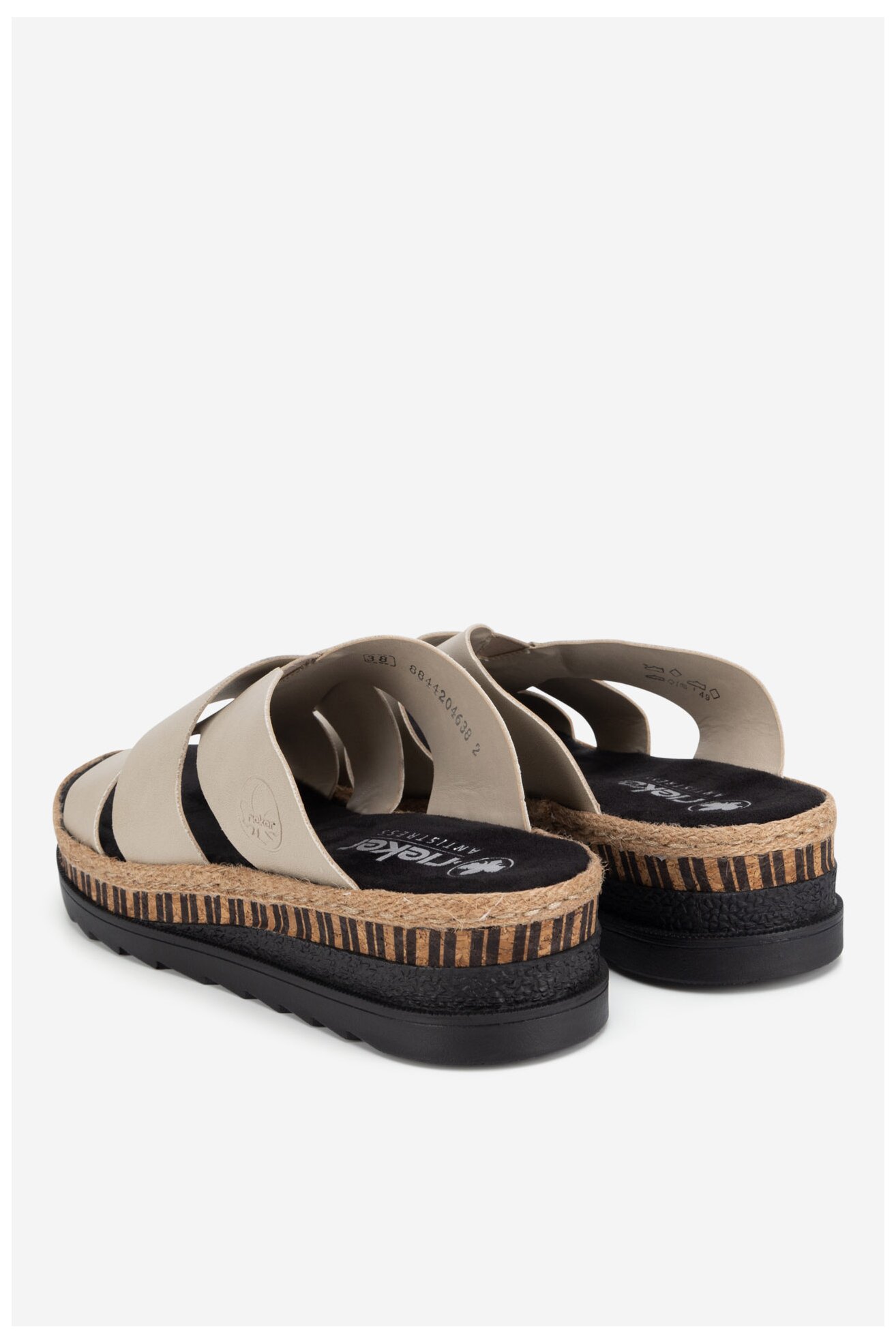 Klapki Rieker V7989-62 Beżowy