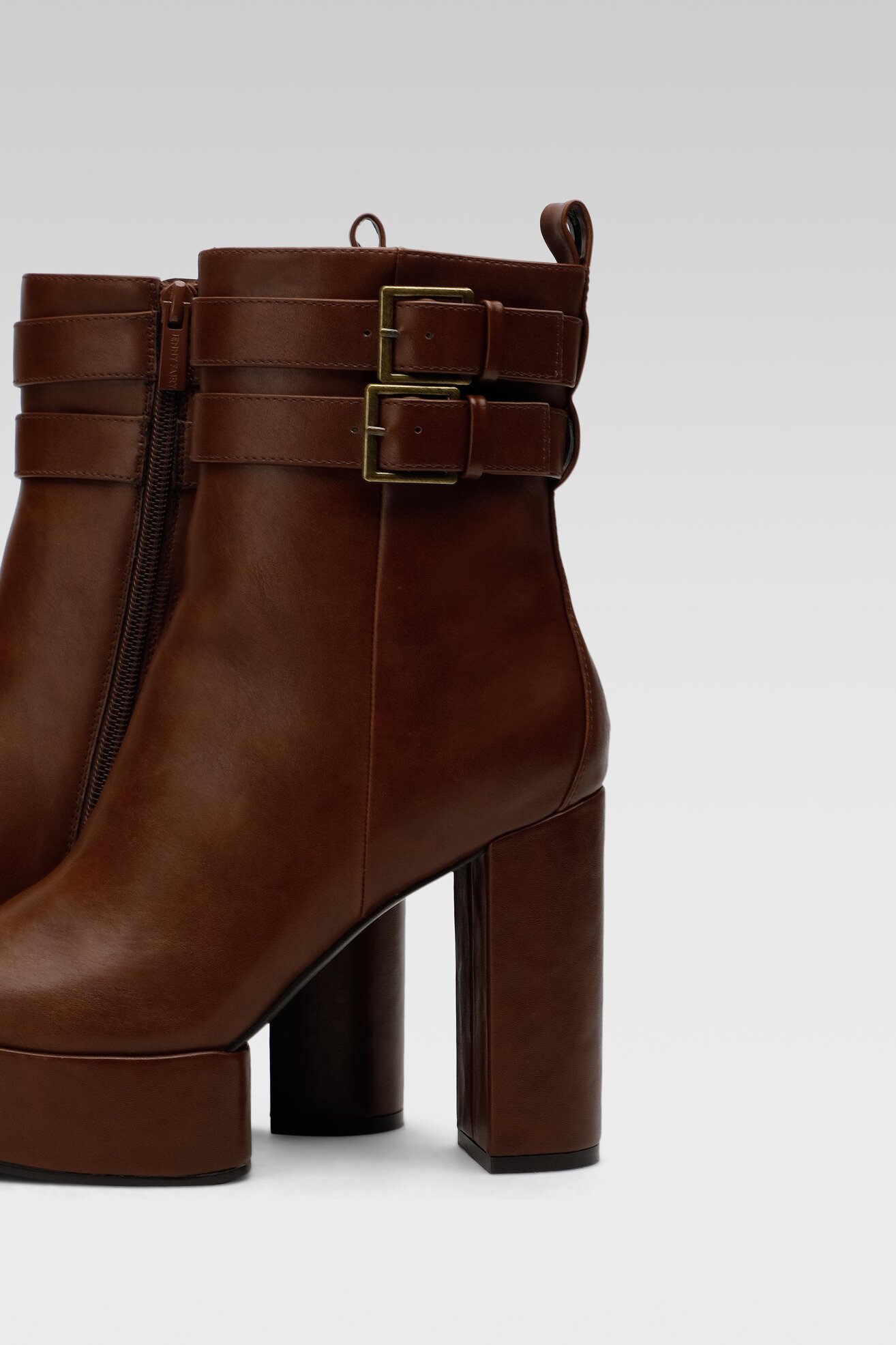 Botki Jenny Fairy PLATFORM-01KW Brązowy