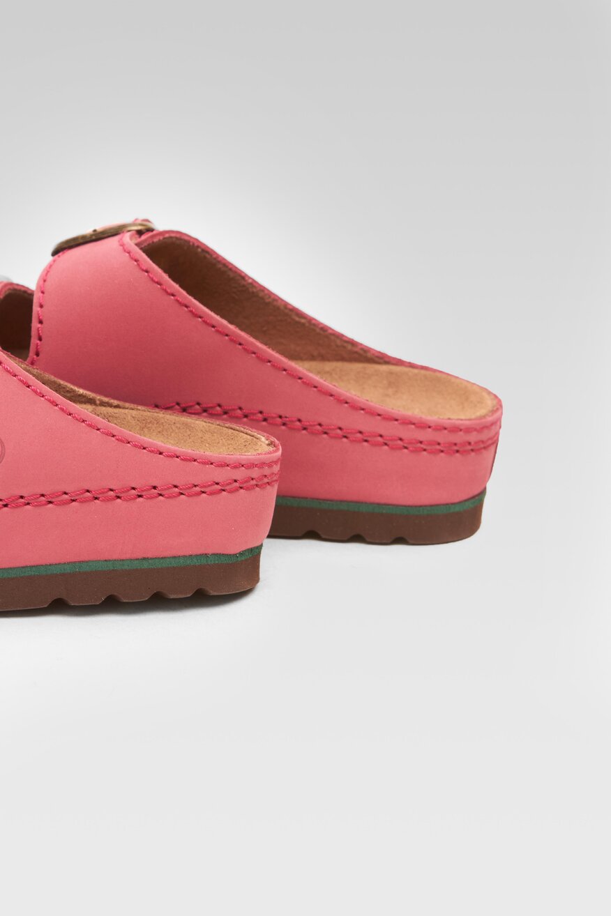 
                Scholl - Skórzane klapki różowe - 5904248350017