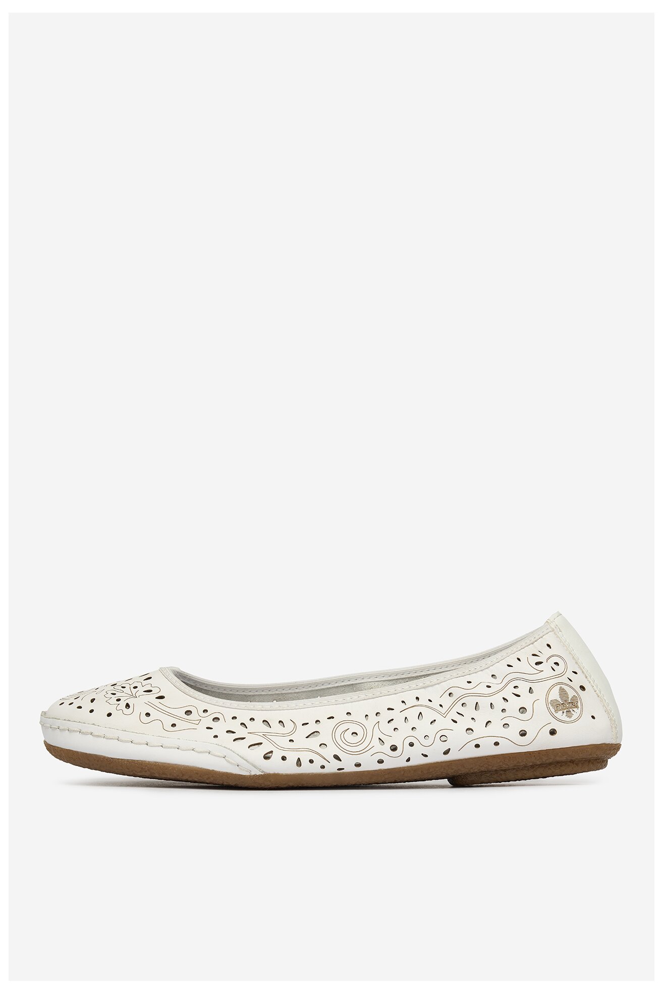 Baleriny Rieker CEO-41460-80 Biały