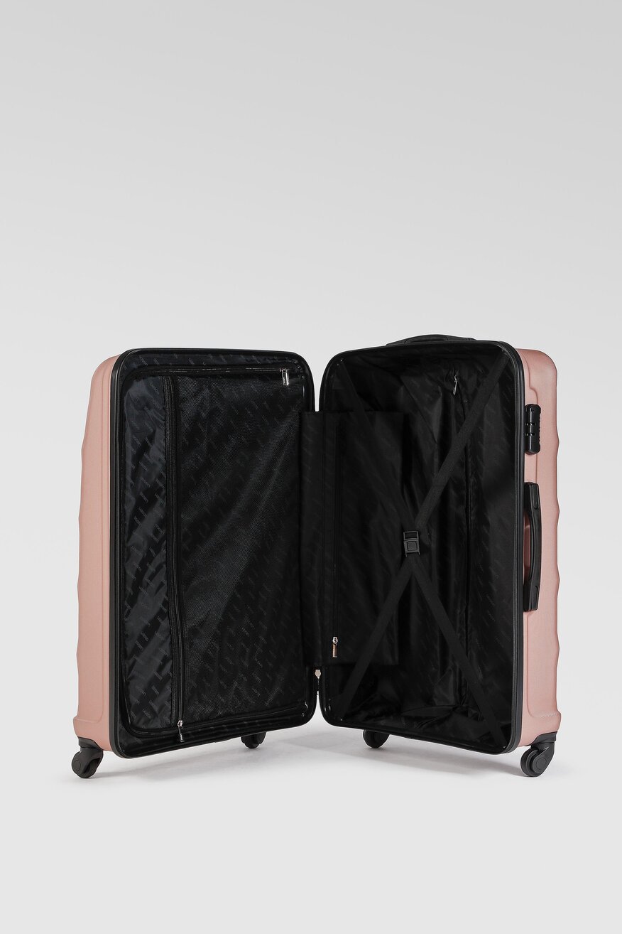 Lasocki - Duża twarda walizka złota - 5904248369415