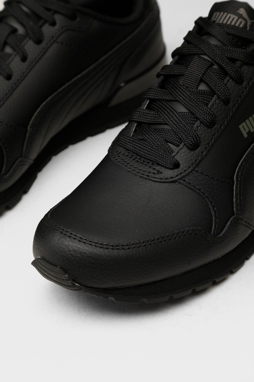 Puma - Skórzane obuwie sportowe czarne - 5903698841489