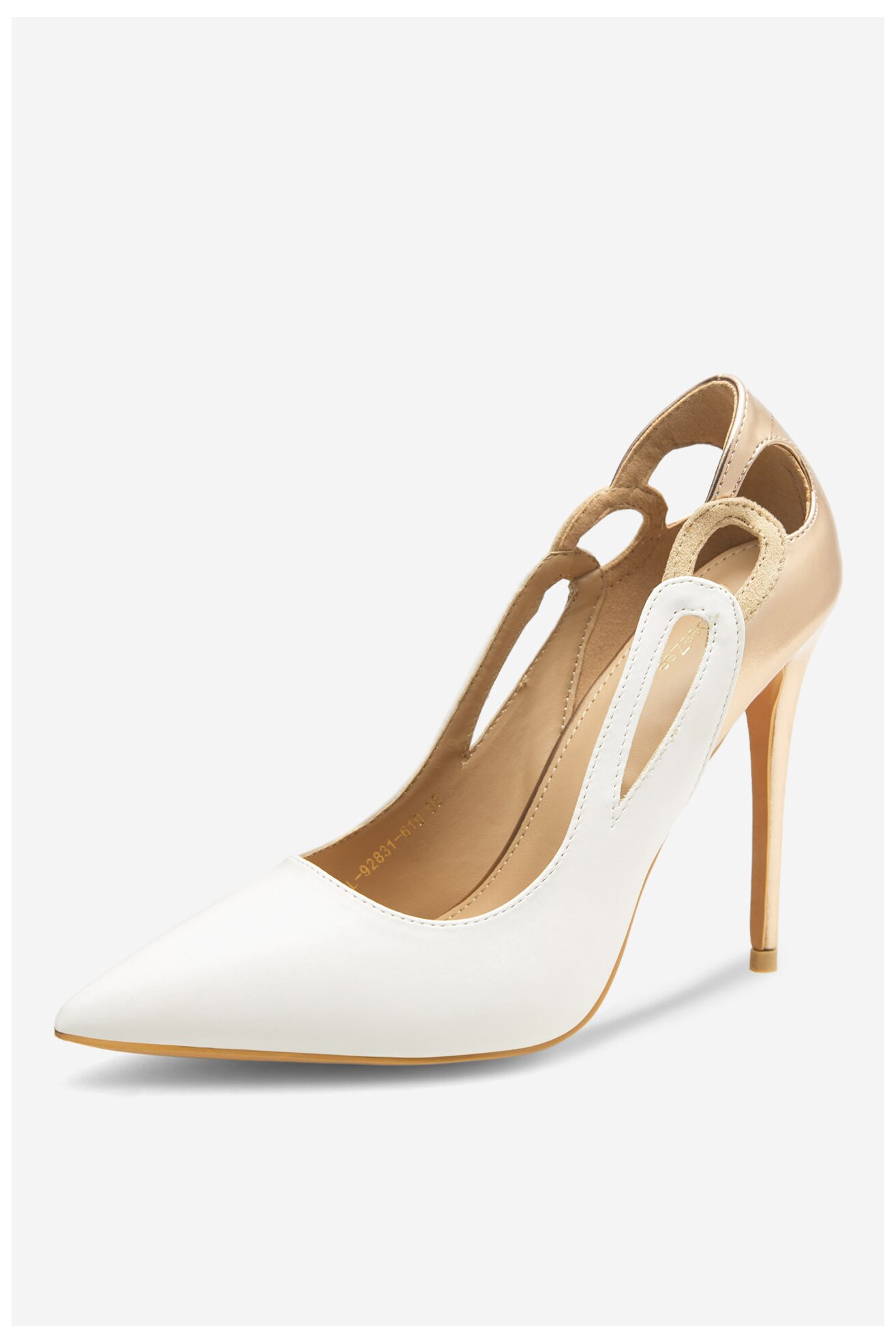 Pantofi cu toc DeeZee KL-92831-619 ALB