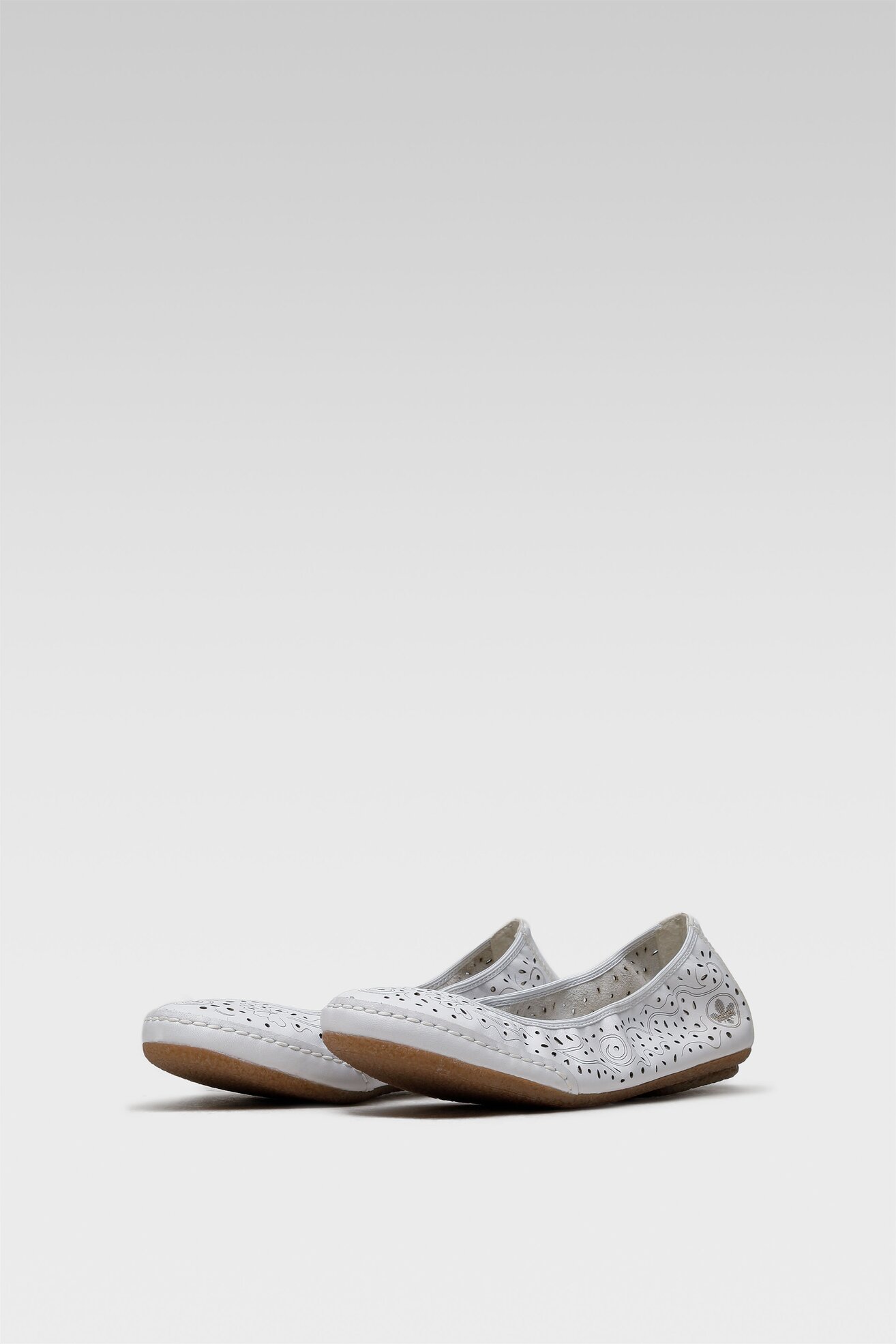 Baleriny Rieker 41460-80 Biały