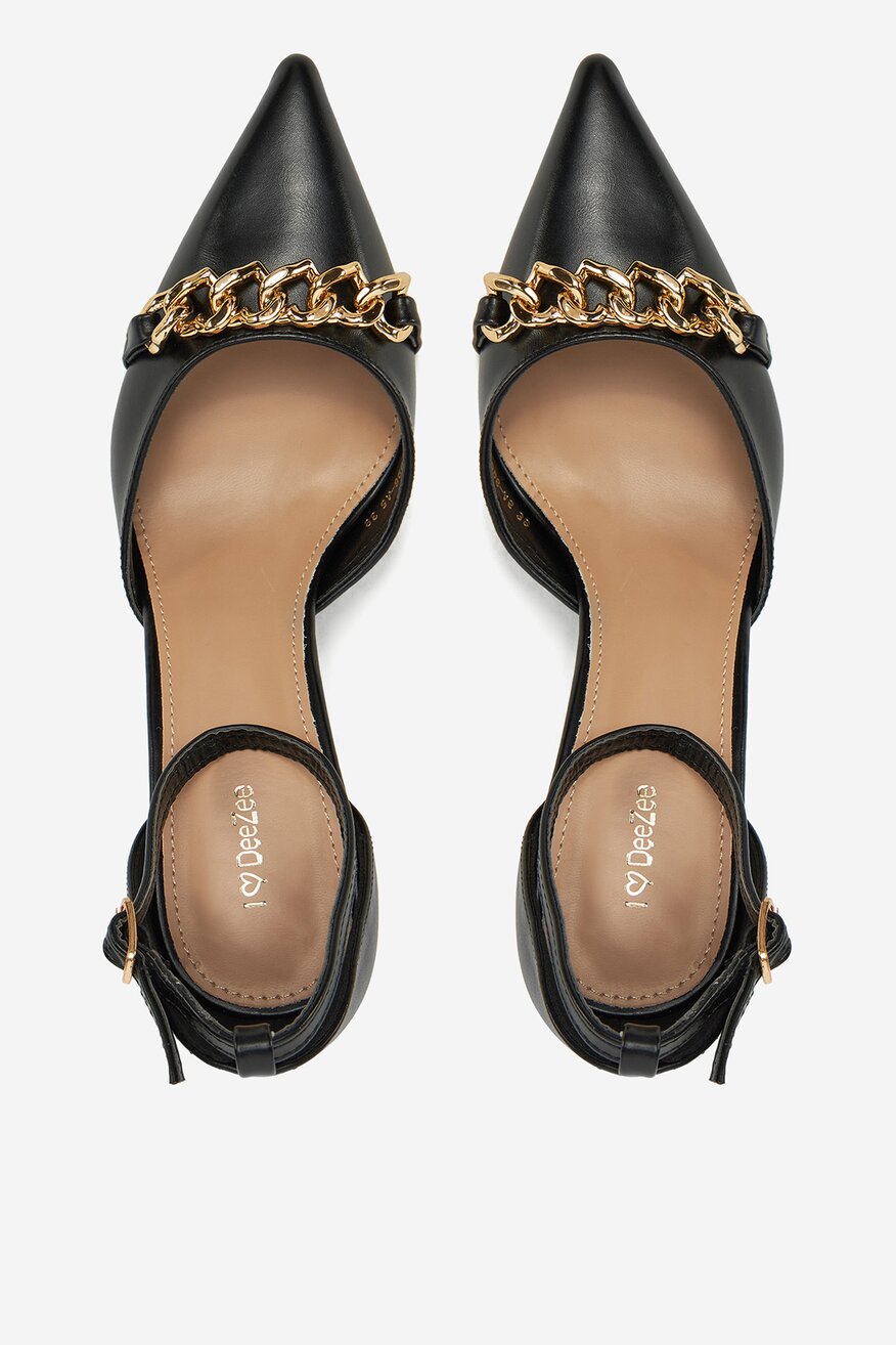 Pantofi cu toc DeeZee NEGRU - 5906751110447