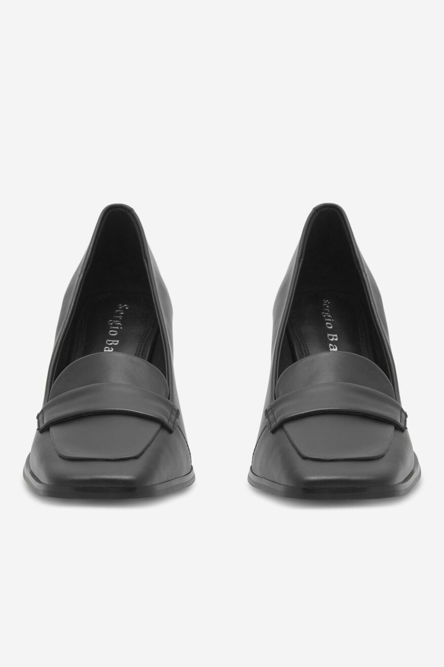 Sergio Bardi - Czółenka skórzane na słupku - 5905588325260