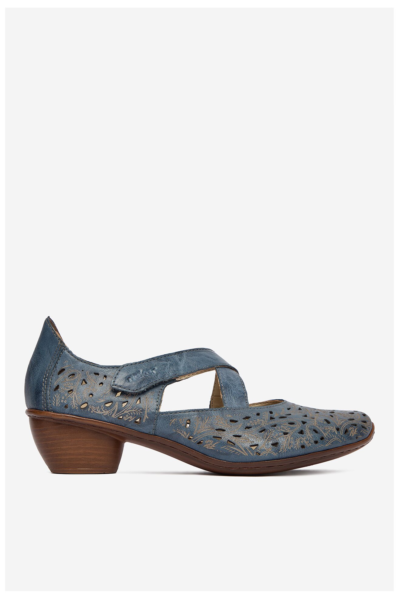 Czółenka Rieker CEO-43773-12 Granatowy