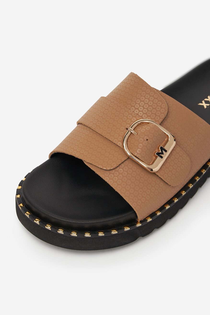 Mexx - Klapki skórzane - 5906751064993