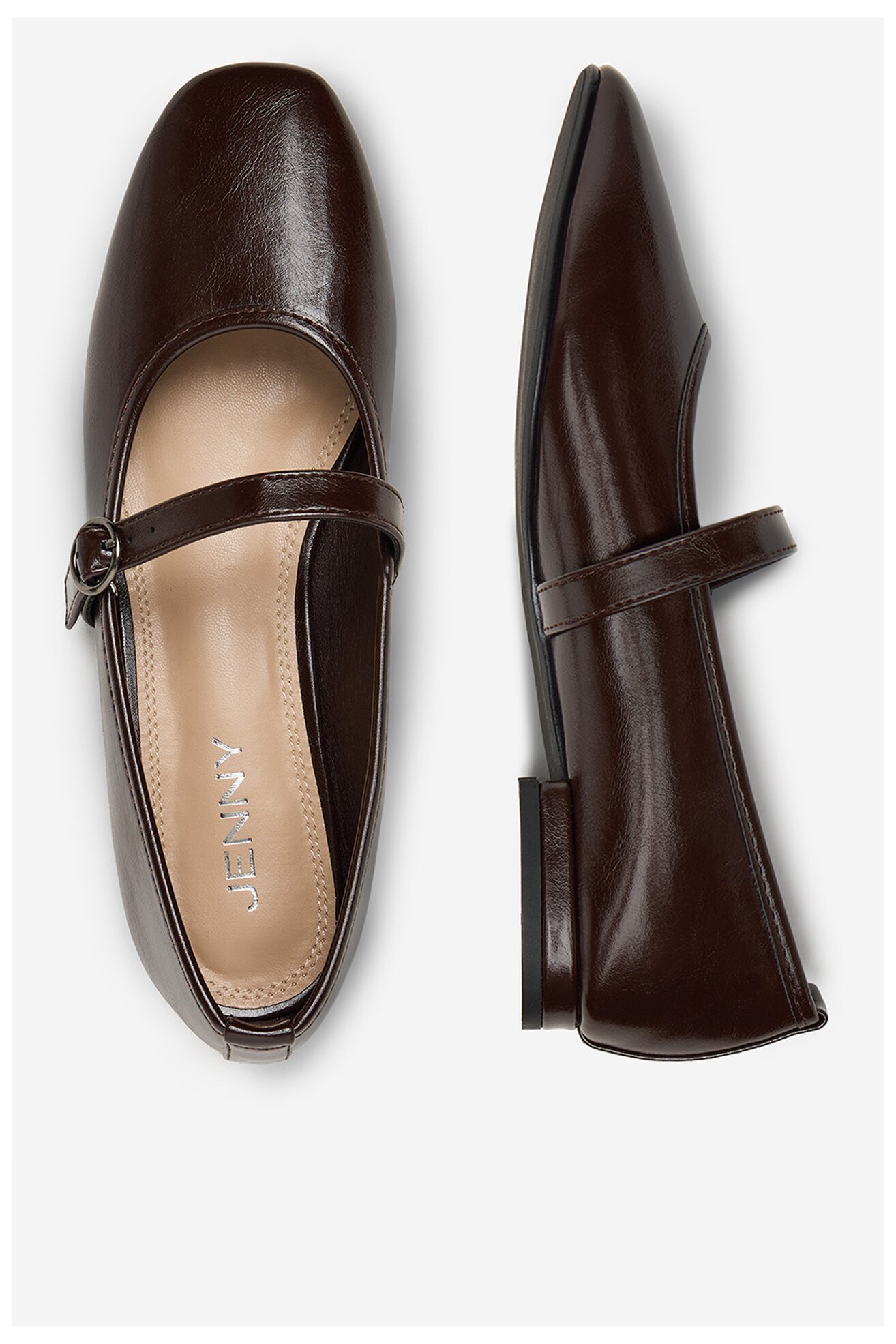 Baleriny Jenny CEO-CWBFP5-07A Bordowy