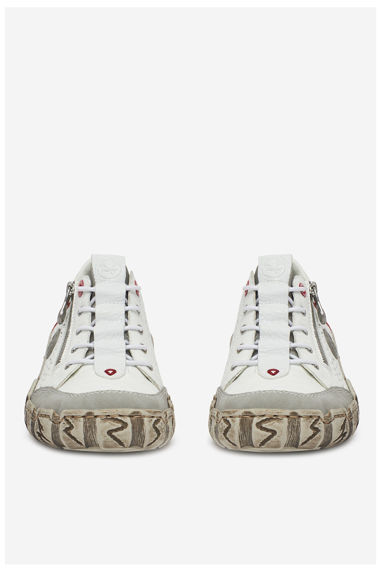 Półbuty Rieker L0355-80 Biały