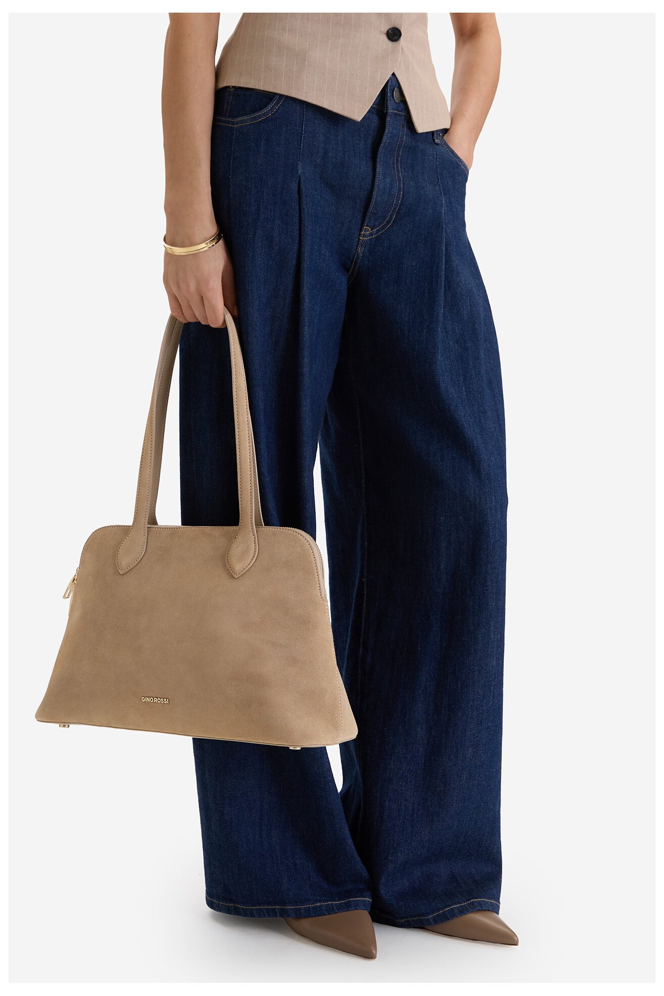 Дамска чанта Gino Rossi EO-LA482-7019-1 БЕЖОВ