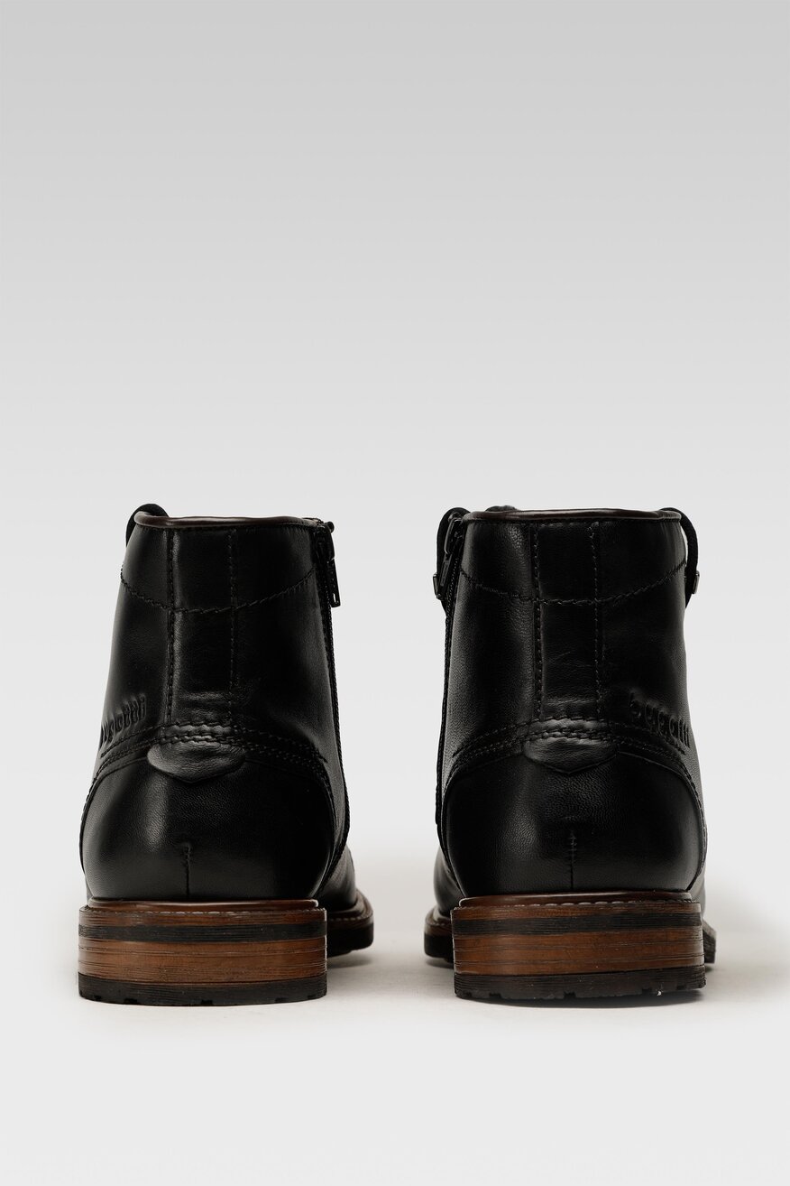 
                Bugatti - Skórzane trzewiki czarne - 5903698748481